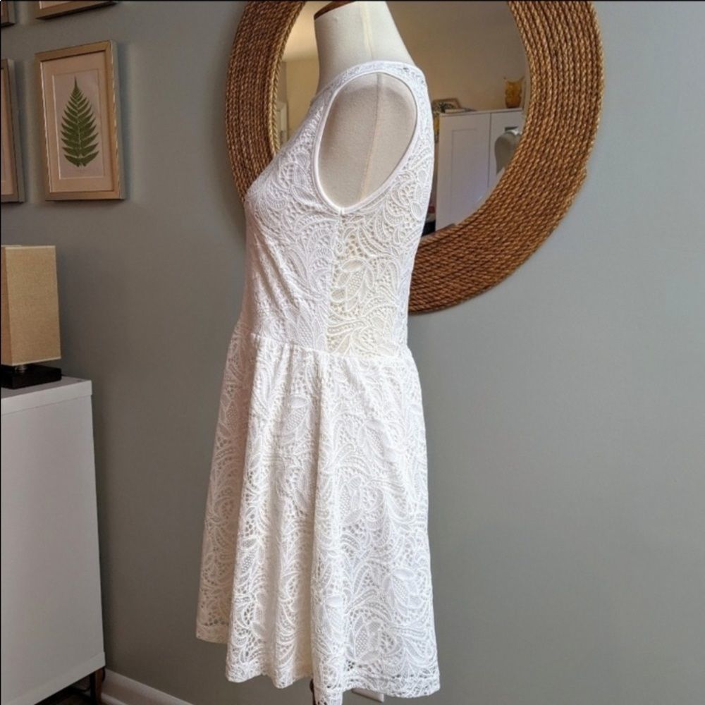 For Love & Lemons Lulu Fit & Flare Plunge Mini Skater Dress Size S View 5